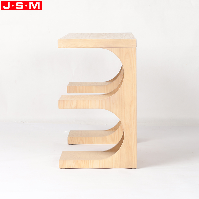 Golden Chrome Decoration Plywood with Ash Veneer Carcase Computer Desk For Home Office