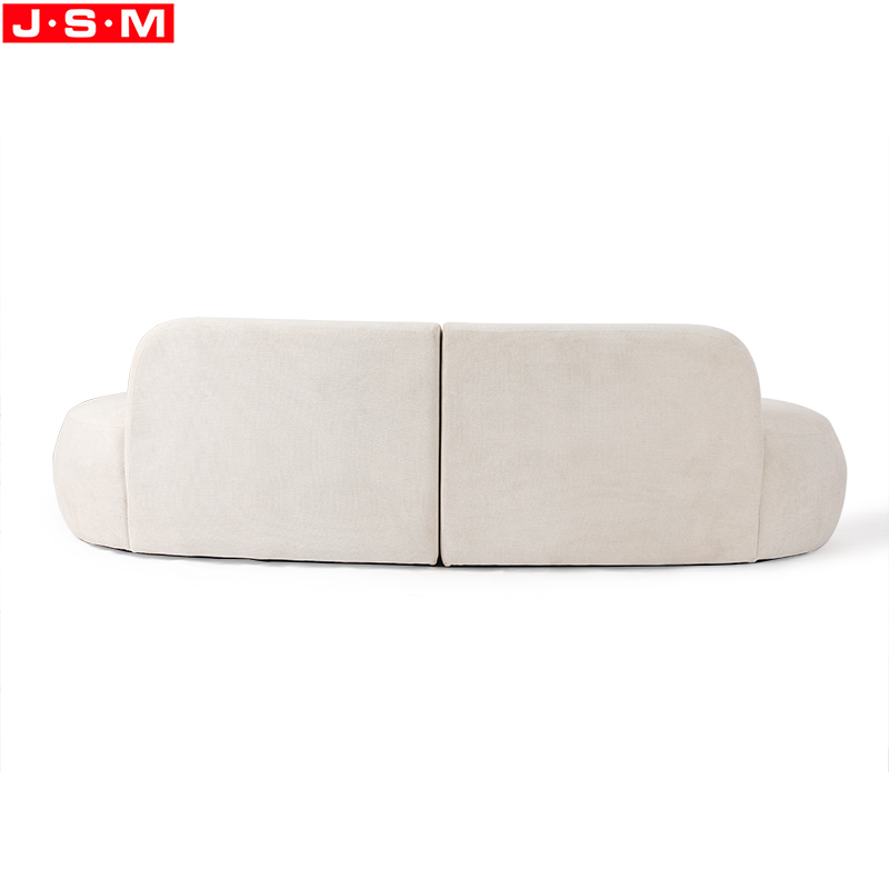 New Arrival Simple Style White Sofa Modern Ash Timber Base Wooden Sofa For Living Room