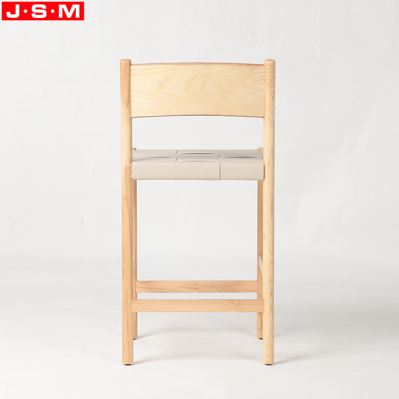 New Arrival No Stackable Ash Timber Frame Stool Comfortable Fashion High Stool For Home Office Bar