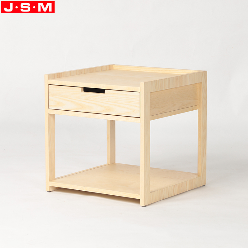 Good Quality Ash Timber Bedside Cabinet Furniture Simple Style Bedside Cabinet With Drawers