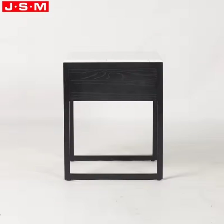 New Product Customized Colors Home Hotel Furniture Bedroom Stone Top Bedside Cabinet With Drawers Storage