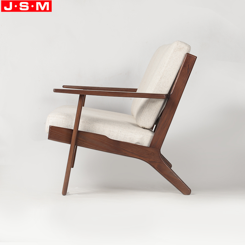 Wholesale North America Style Three Seater Sofa Modern Ash Timber Base Wooden Leisure Sofa For Living Room