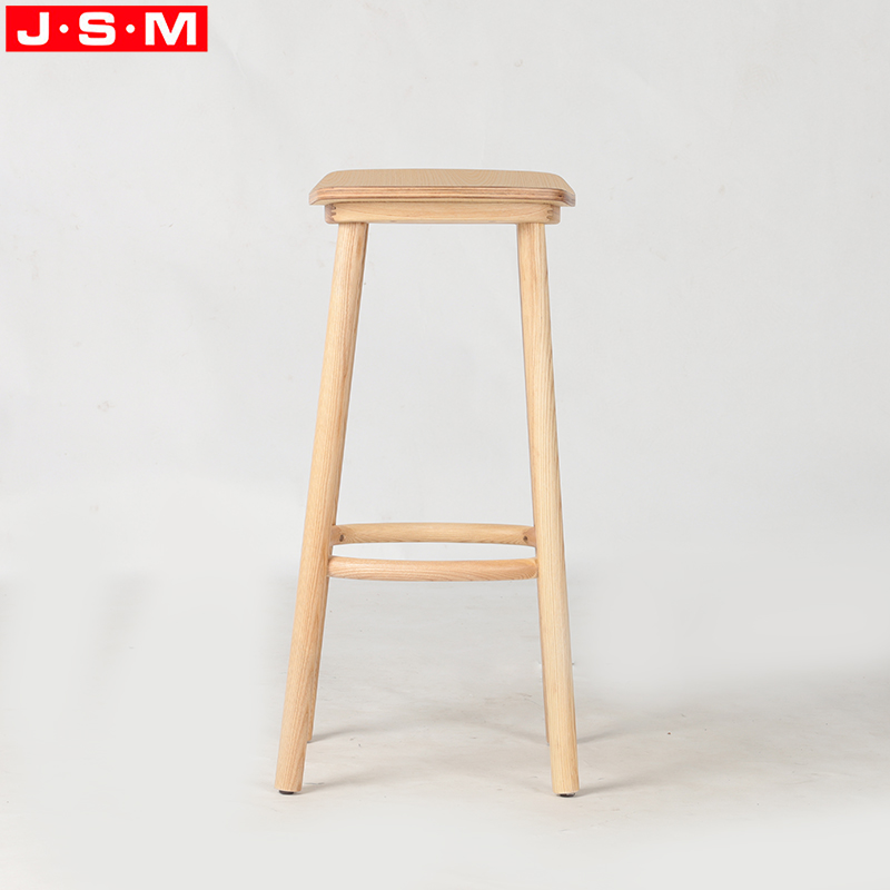 Good Quality Unique Brown Furniture Kitchen Counter Kitchen Coffee Wood Chair Bar Stool