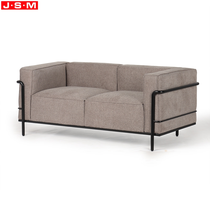 Living Room Large Size Indoor Metal Frame Three Seat Sofa For Hotel Home