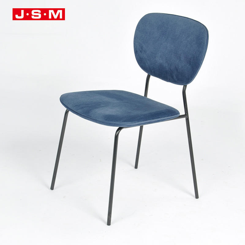 High Quality Luxury Italian Restaurant Foam And Fabric Dining Room Chairs Metal Legs