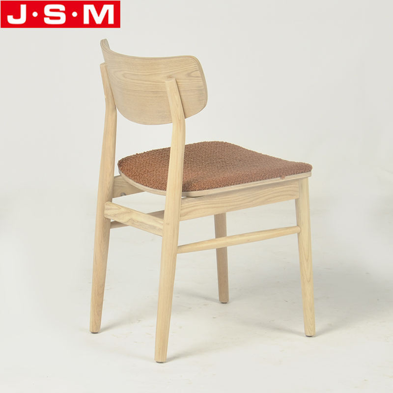 Modern Slipcovered Upholstered Ash Timber Frame Solid Wood Restaurant Dinning Chair