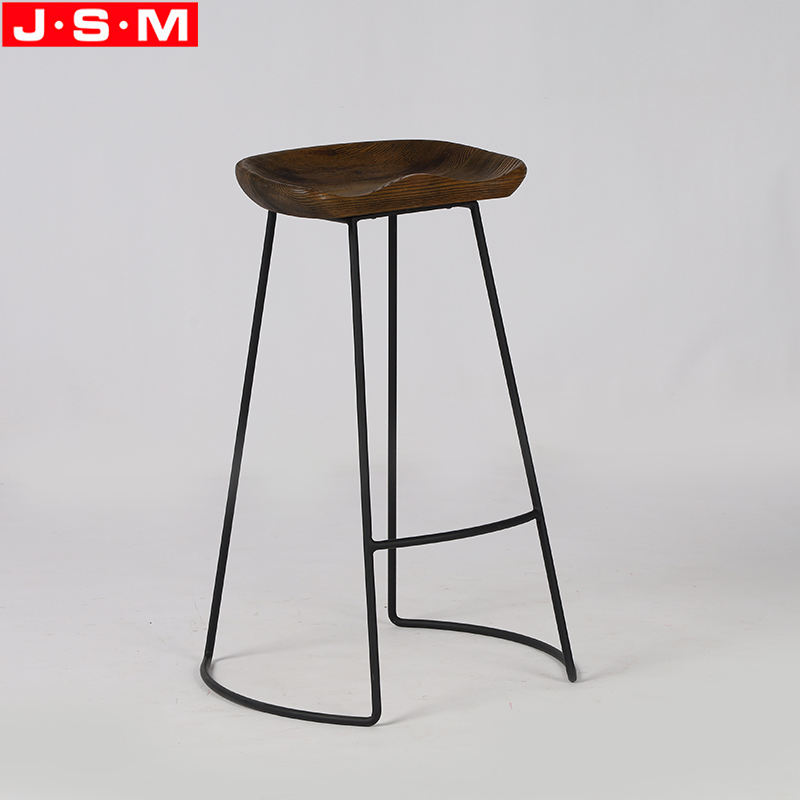 Cheap Dining Stool Wooden Ash Timber Top Restaurant Hardwood Bar Counter Stools