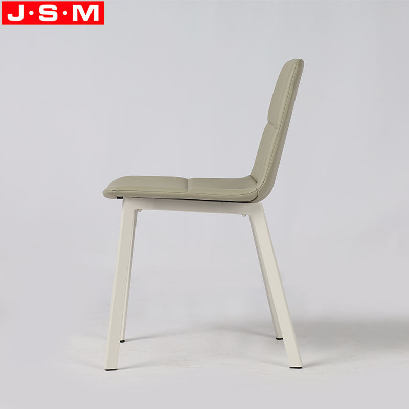 Modern Design Upholstered Fabric Not Armrest Dining Chair With Backrest