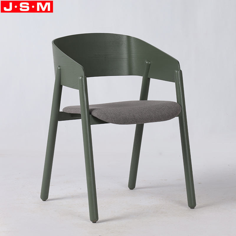 Brand New Dining Room Wood Upholstery Veneer Backrest Dinning Chairs