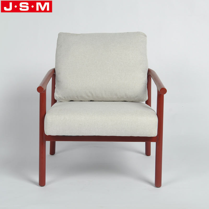 Factory Wholesale Wooden Armchair Moveable Cushion Seat And Back Relax Accent Chairs