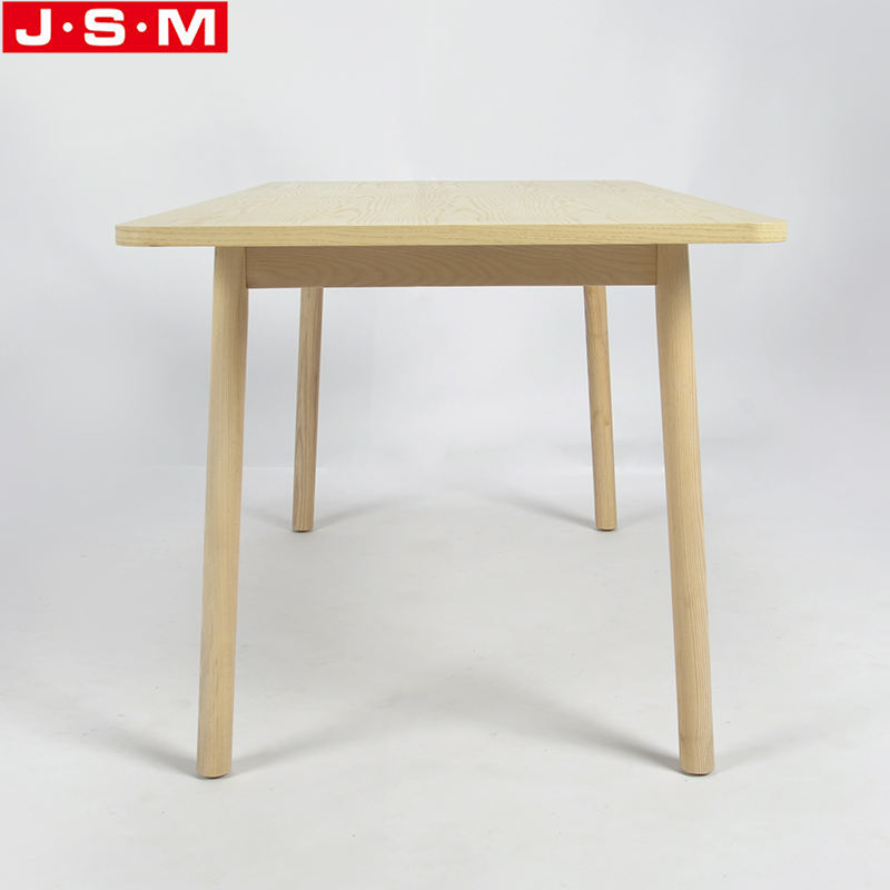 Modern Dining Table Room Square Veneer Table Top Wood Dinning Table