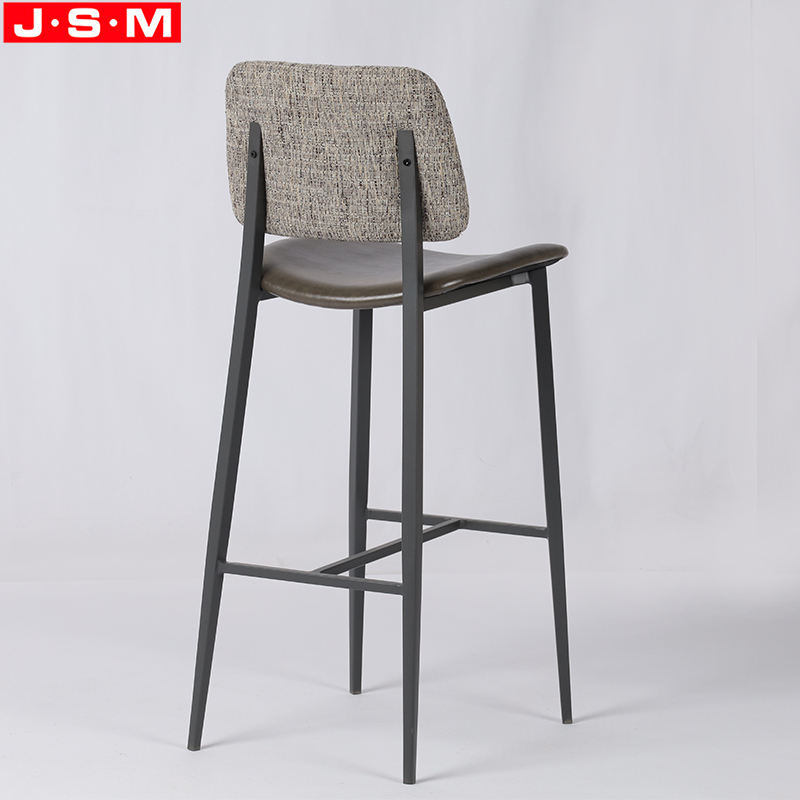 Wholesale Nordic Luxury Modern fabric High Counter Height Bar Chairs Stools For Kitchen Restaurant Bar Table
