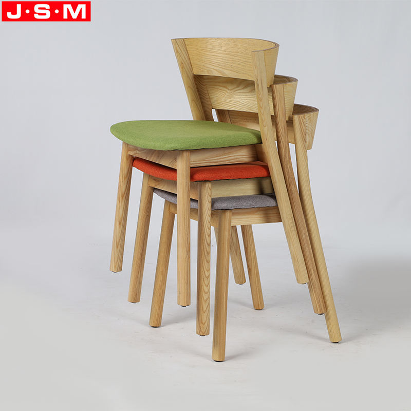 Modern Wooden Kitchen Low Slope Arm Dining Chairs With Armrests