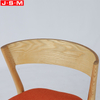 Modern Wooden Kitchen Low Slope Arm Dining Chairs With Armrests