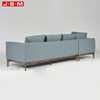 Europeo High Back Office Wooden 3 Seat American House Living Room Leather Sofa