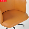 China Sale Visitor Wooden Frame Swivel Ergonomic Leather Chair Comfortable Office Chair