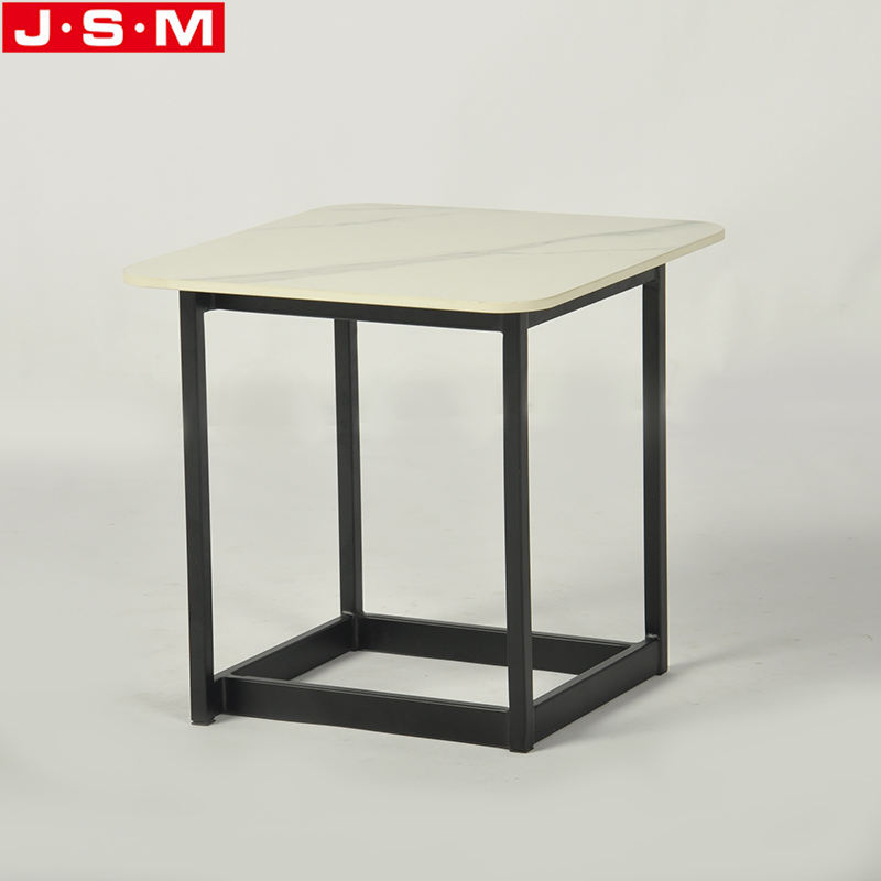 Modern And Simple Living Room Rectangle Coffee Table With Metal Frame