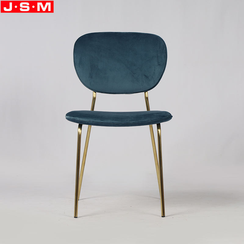 Nordic Soft Metal Legs Home Modern Minimalist Coffee Chair Fabric Dinning Chair