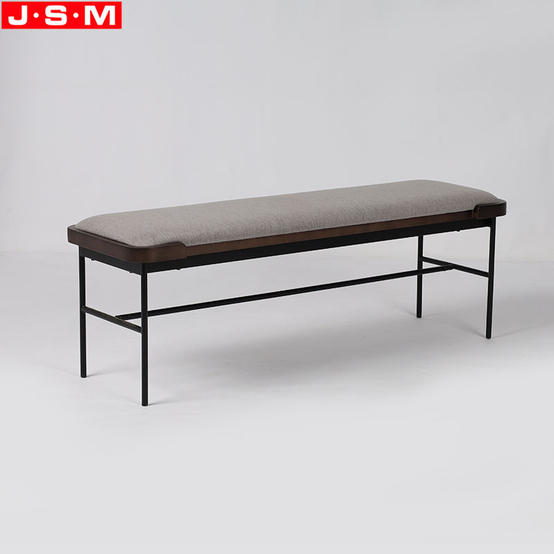 Modern Ash Timber Surround Leg Chairs Dining Bench Chairs Long Hotel Bench Chair
