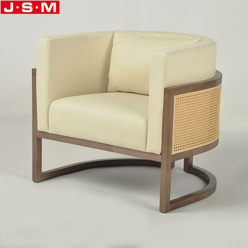 Armchair Living Room Single Seat Furniture Plastic Rattan Ash Timber Base Outdoor Armchair