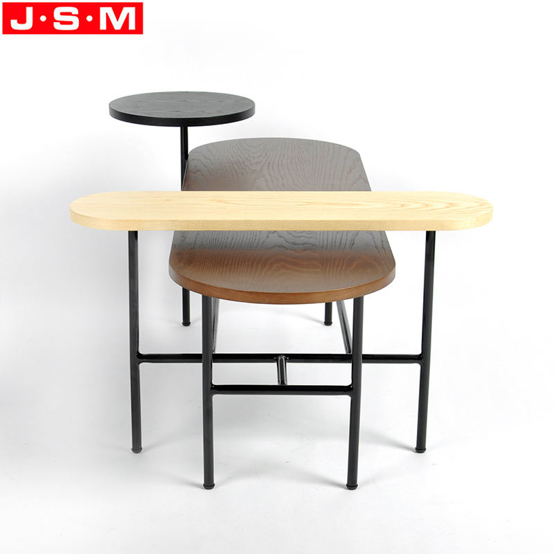 New Design Veneer Table Top Coffee Table Furniture Metal Base Coffee Shop Tea Table