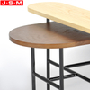 New Design Veneer Table Top Coffee Table Furniture Metal Base Coffee Shop Tea Table