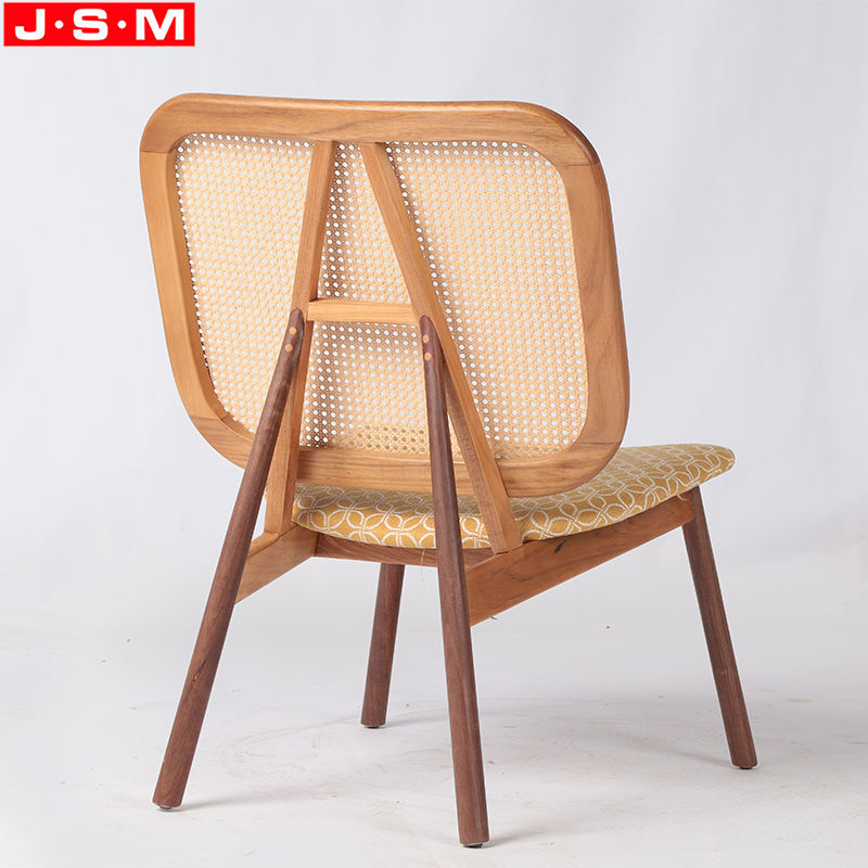 Wholesale Outdoor Nordic Modern Teak Wood Plastic Rattan Armchair Leisure Chair