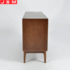 Brown Ash Timber Base Wooden 3 Drawer 2 Door Living Room Cabinet