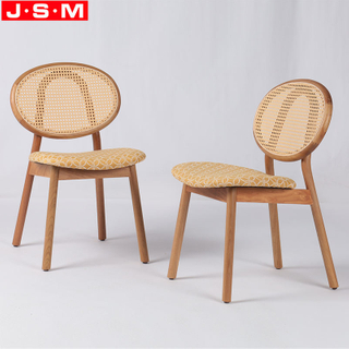 Wholesale Simple Chinese Vintage Wooden Rattan Back Home Dining Chair