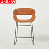 High Quality One Seat Cushion Seat Brown Chair Metal Base High Bar Chair