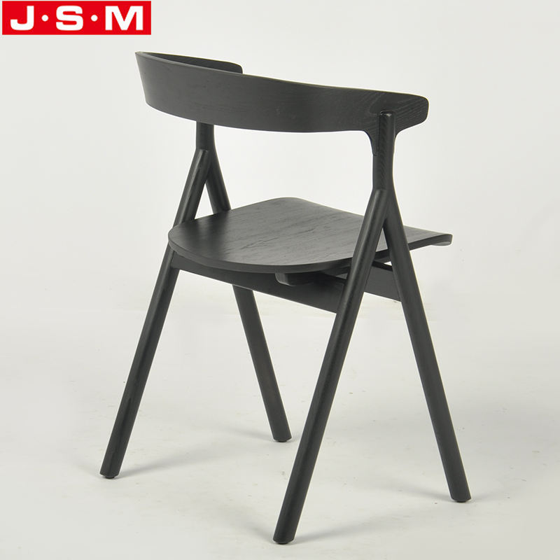 Home Furniture Coffee Restaurant Veneer Back And Seat Armchair Ash Timer Frame Dining Chair
