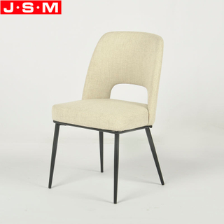 ODM Dining Chairs Wooden Tea Art Club Dining Chair With Metal Base