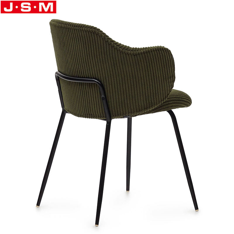 Living Room Furniture Dinning Fully Upholstery Seat Metal Legs Base Dinning Chair