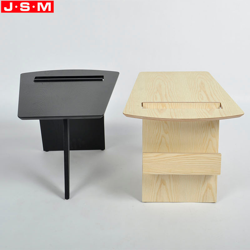 Good Price Outdoor Portable Stool Veneer Plywood Wooden Ottoman Stool