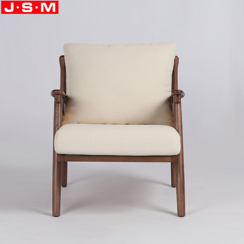 Popular Newest Household Ash Wood Armchair Fabric Upholstery Lounge Chair