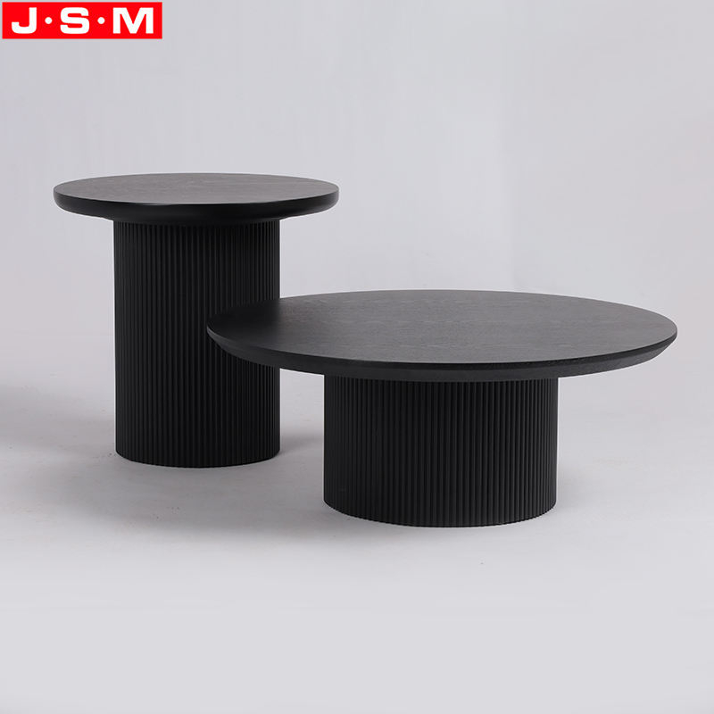 Simple Nordic Black Design Side Table Coffee Table Solid Wood Side Table