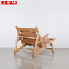 Luxury Furniture Outdoor Garden Living Room Lobby Single Wooden Leg Back Armchair