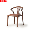 Modern Design Walnut Color Restaurant Cafe Ash Walnut Solid Wood Dining Chairs For Sale