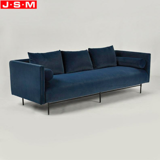 Any Color Is Available Retro Style Wooden Frame Living Room Sofa