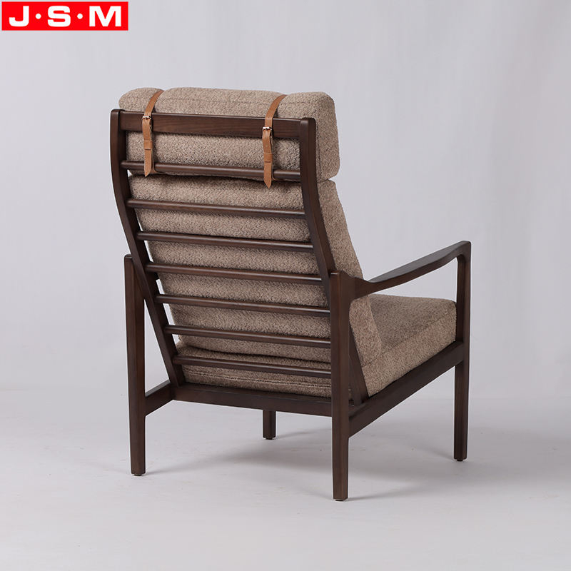 Hot Selling Leisure Solid Wood Armchair Comfortable Seat Single Sofa Chair Living Room Armchair