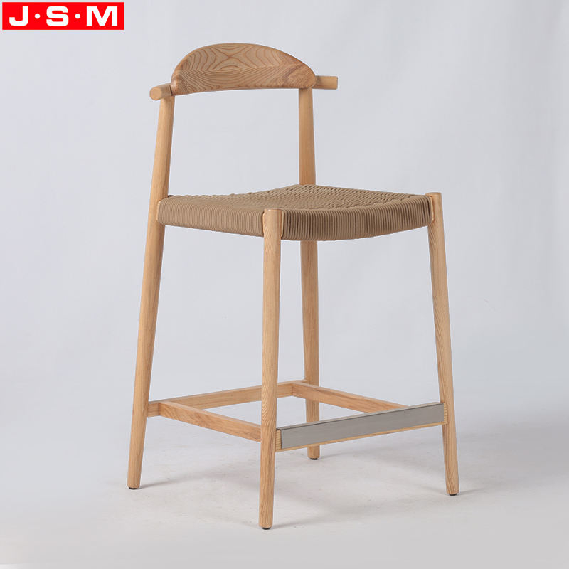 Nordic Stool High Chair Cotton Rope Woven Design High Bar Chairs