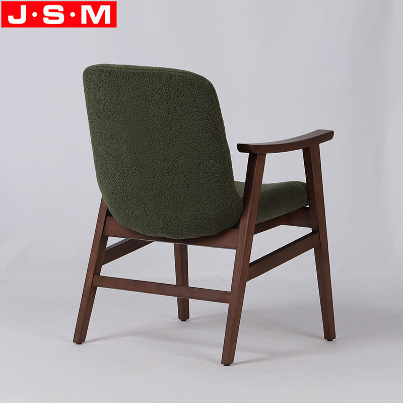 Luxury Design Fabric Leather Material Dining Chair With Armrests
