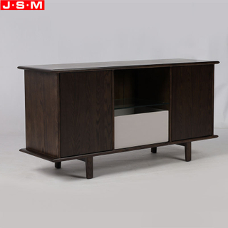 Modern Ash Timber Legs Home Veneer Carcase Wooden Panel Living Room TV Cabinet