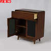 Simple One Drawers Brown Ash Timber Wood Base Living Room Cabinet