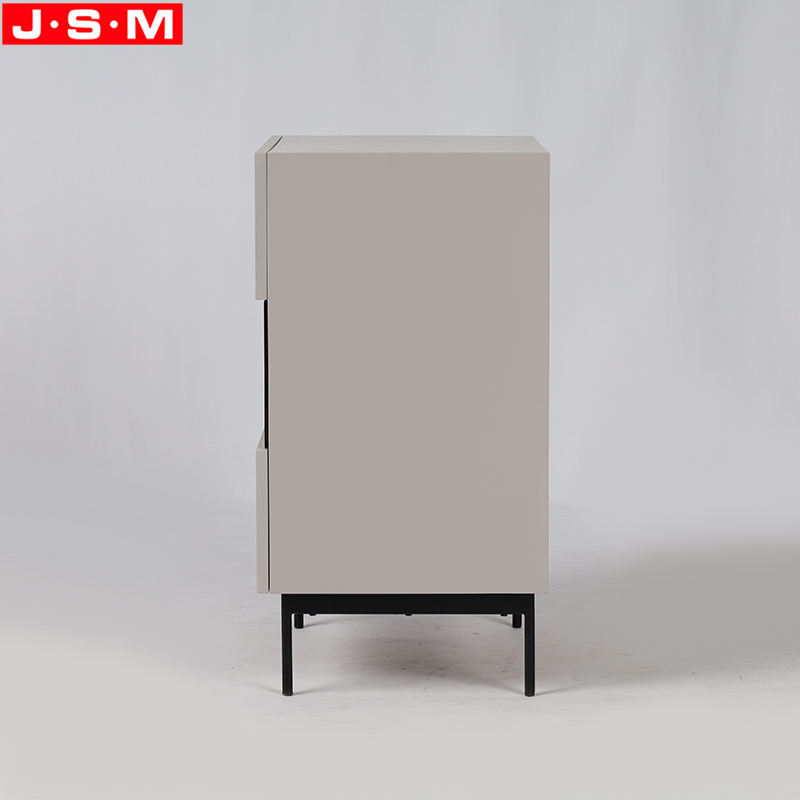 Metal Base Living Room Wood Cabinet Furniture Modern Cabinet With 2 Drawers