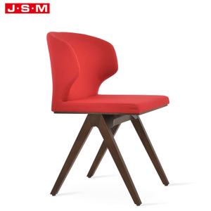Wholesale Hotel Restaurant Chair Fabric Dining Room Ash Wooden Restaurant Red Dining Chair