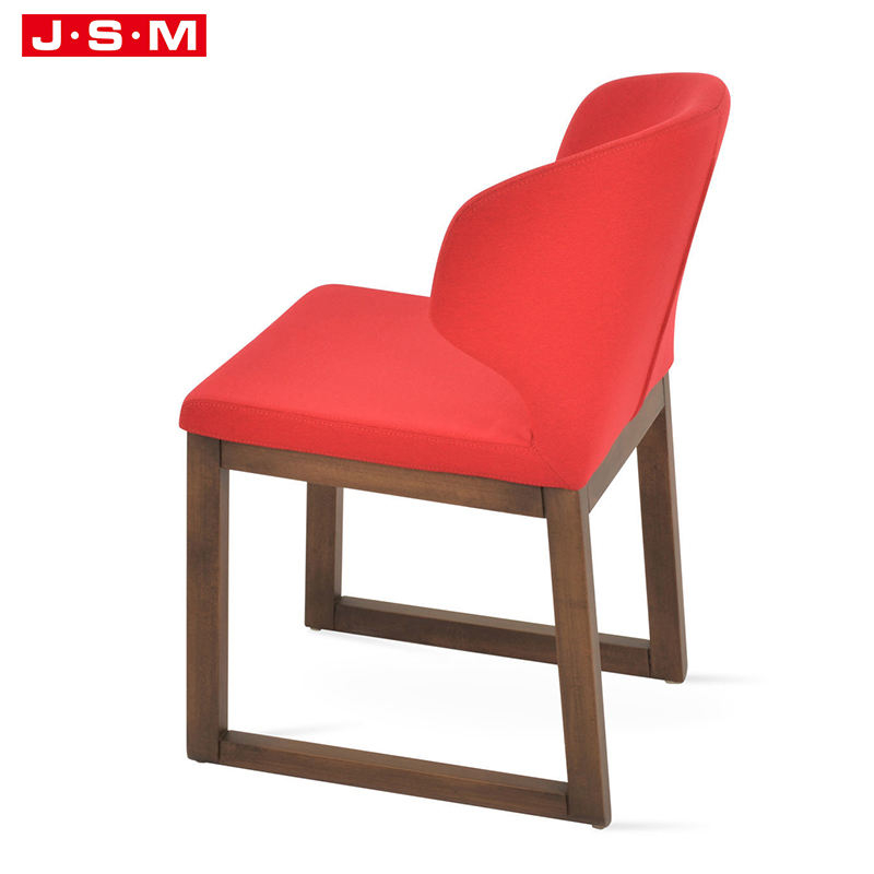 Premium Quality Hotel Molded Foam Fabric Wooden Legs Dining Chair For Dining Room