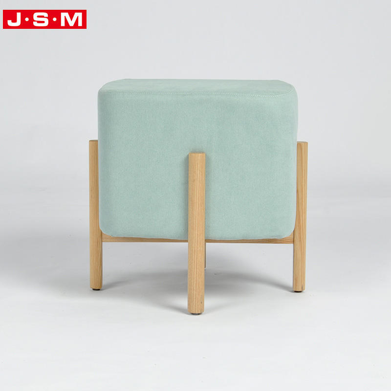 Hot Sale Blue Pink Dressing Room Square 2 Seater Lounge Chair Ottoman For Living Room