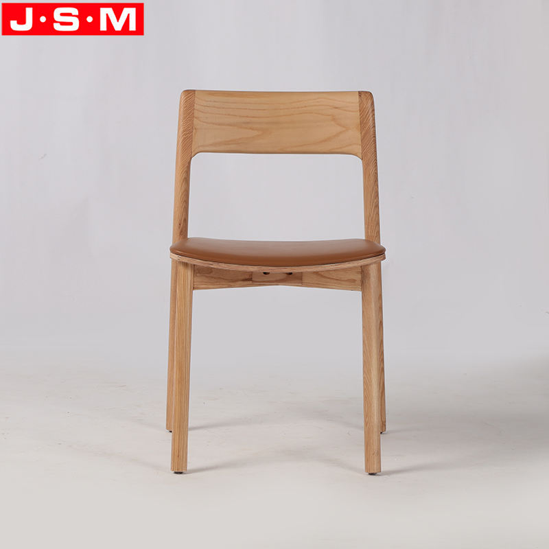 Factory Direct Sales Leather Chairs Dining Chairs With Wooden Legs