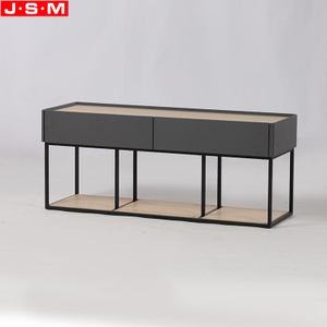 Modern Living Room Bedroom High Simple Cabinet Metal Two Drawers Cabinet